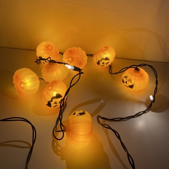 Halloween Lights Mini Pumpkin Blow Molds Jack O Lantern Lights. READ DES - Picture 7 of 9
